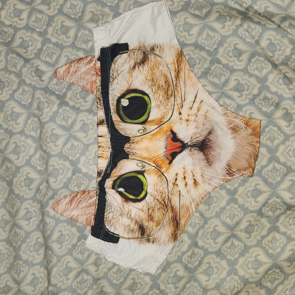 NEW Orange Cat Face with Ears Panty